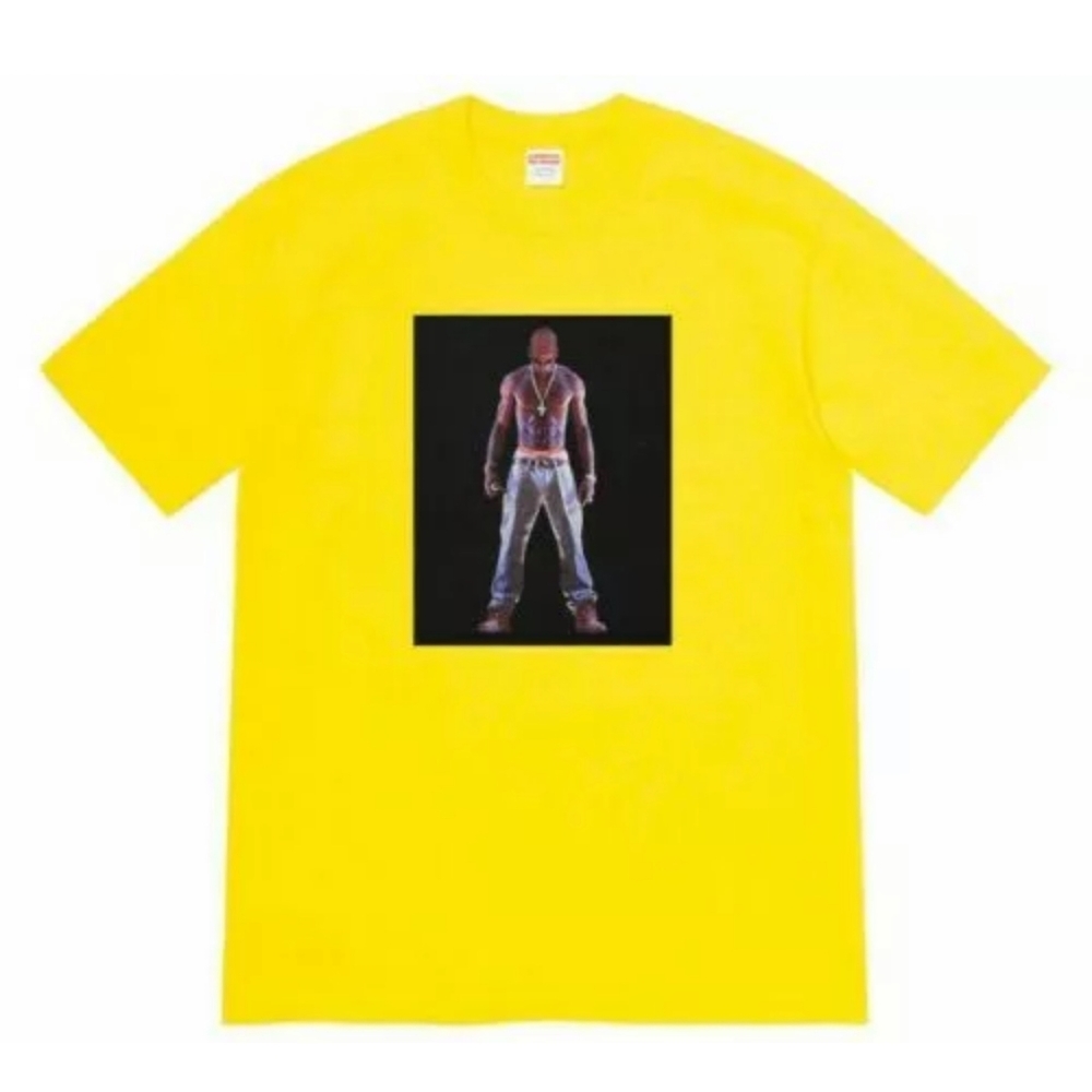 Supreme X Tupac Hologram Tee Yellow